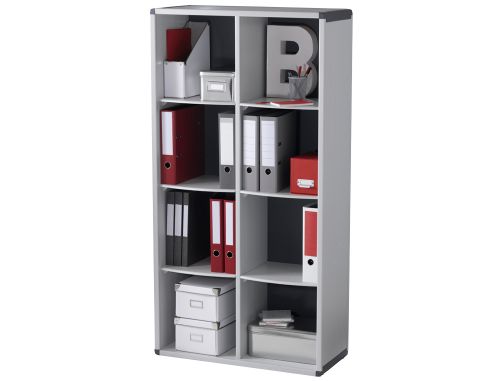 Movel estante paperflow com 8 blocos na cor cinza 155 x 79 x 33 cm , Paperflow , 38890 , 3660141180213